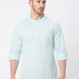 VALEN CLUB Floral Printed Mandarin Collar Cotton Kurta-picture-18
