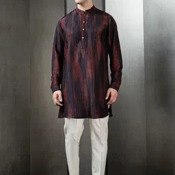 Rohit Gandhi + Rahul Khanna Abstract Printed Short Kurta-24