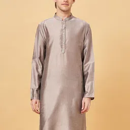 indus route by Pantaloons Mandarin Collar Straight Kurta-image-98