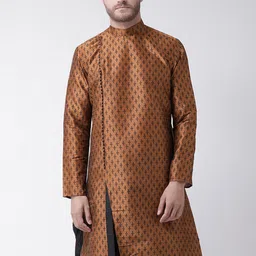 DEYANN Mandarin Collar Long Sleeves Ethnic Printed Kurta-image-48
