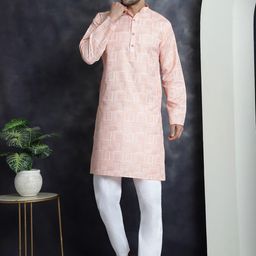 Jompers Ethnic Motif Printed Band Collar Straight Kurta-picture-24