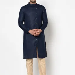 TABARD Men Solid Cotton Kurta-17