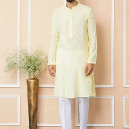 See Designs Floral Embroidered Mandarin Collar Thread Work Chanderi Silk Straight Kurta-image-13