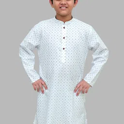 BAESD Boys Geometric Printed Mandarin Collar Straight Kurta-18