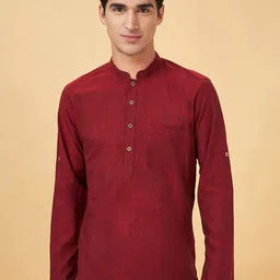 indus route by Pantaloons Men Chikankari Kurta-34
