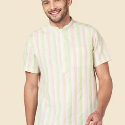 YU by Pantaloons Mandarin Collar Striped Straight Short Kurta-picture-46