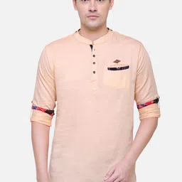 Kuons Avenue Mandarin Collar Cotton Kurta-image-28