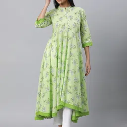 AURELIA Floral Printed Pure Cotton Anarkali Kurta-picture-53