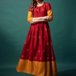 ARADHNA Women Paisley Printed Anarkali Kurta-picture-22