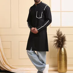 MIDAV Mandarin Collar A-Line Kurta-picture-11