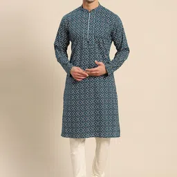 Anouk Men Geometric Thread Work Anarkali Kurta-44