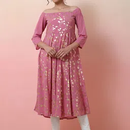 Sangria Embellished Georgette Anarkali Kurtas-56