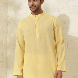 Fabindia Band Collar Cotton Straight Kurta-image-16