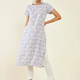Soch Floral Printed Round Neck Kurta-picture-55