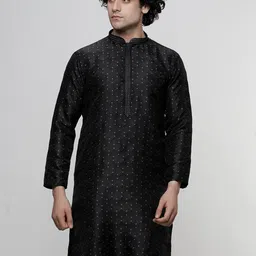 MAAHI FABS Black Cotton Printed Floral motifs Kurta-image-17
