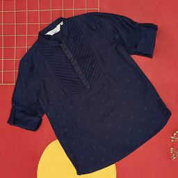indus route by Pantaloons Boys Geometric Printed Mandarin Collar Straight Kurta-28