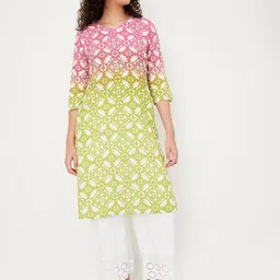 max Floral Printed V-Neck Regular Kurta-picture-7