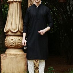 Sanwara Ethnic Motifs Chikankari Embroidered Cotton Kurta-picture-10