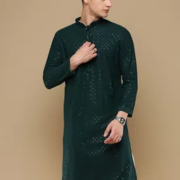Sanwara Men Embroidered Thread Work Summer Sheers Kurta-picture-57