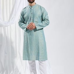Fabindia Mandarin Collar Straight Regular Curved Kurta-image-43