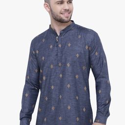 Kuons Avenue Mandarin Collar Geometric Printed Kurta-picture-14