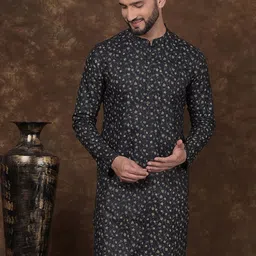 DEYANN Printed Mandarin Collar Straight Kurta-picture-46