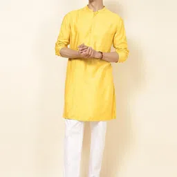 Fabindia Mandarin Collar Straight Kurta-picture-43
