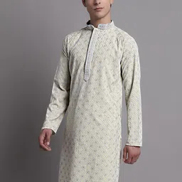 Jompers Chikankari Embroidered Sequined Pure Cotton Kurta-picture-51