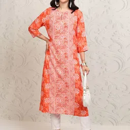 Vishudh Ethnic Motifs Printed Straight Kurta image 1