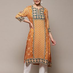 Biba Ethnic Motifs Printed Straight Kurta-picture-14