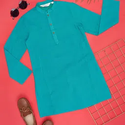 indus route by Pantaloons Boys Mandarin Collar Long Sleeves Cotton Kurta-image-45