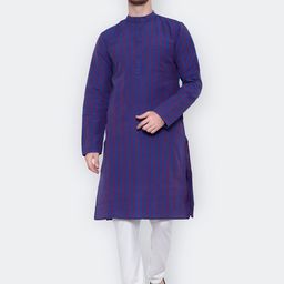 Latest Chikan Garments Men Striped Handloom Cotton Kurta-image-73