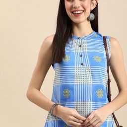 Anouk Women Striped Sleeveless Straight Kurta-picture-26