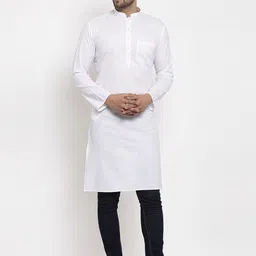 KRAFT INDIA Men White Thread Work Kurta-image-97
