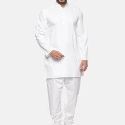 Sethukrishna Men White Solid Straight Kurta-picture-34