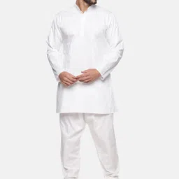 Sethukrishna Men White & magnolia Chikankari Kurta-picture-43