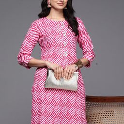 Anouk Leheriya Printed Cotton Straight Kurta-picture-5
