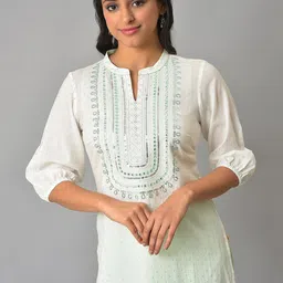 AURELIA Ethnic Motifs Yoke Design Sequence Kurta image 3