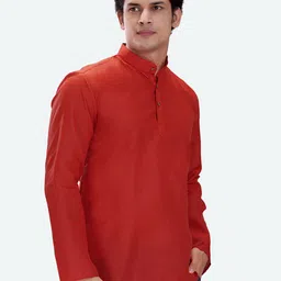 RG DESIGNERS Men Red Thread Work Kurta image 2