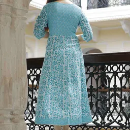 KALINI Ethnic Motifs Printed Three-Quarter Sleeves Gotta Patti Anarkali Kurta image 5