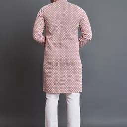 Ekasya Geometric Woven Design Thread Work Straight Kurta image 4