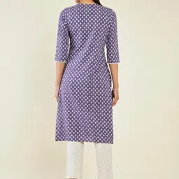 Soch Geometric Printed Thread Work Kurta image 4