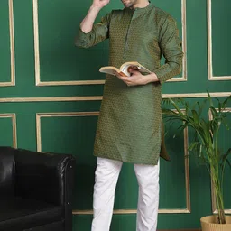 Anouk Geometric Woven Design Kurta image 5
