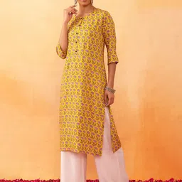 Rang by Indya Floral Printed Straight Kurta-picture-20