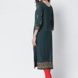Tulsattva Geometric Printed Mirror Work Kurta image 5