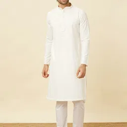 Manyavar Floral Regular Thread Work Kurta With Pyjamas-picture-8