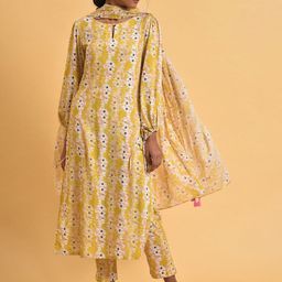W Floral Printed Kurta with Trousers & Dupatta Set-image-68
