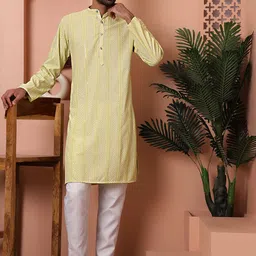 Jompers Ethnic Motifs Embroidered Regular Sequinned Kurta with Pyjamas-picture-1