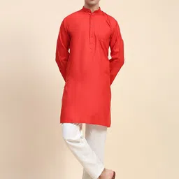 Moda Rapido Men Regular Pure Cotton Kurta with Pyjamas-image-77