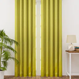 HAPPY HUES Green Set of 2 Door Curtain-11